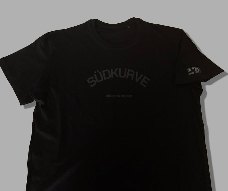 T-Shirt "Ton-in-Ton-Serie Schwarz"