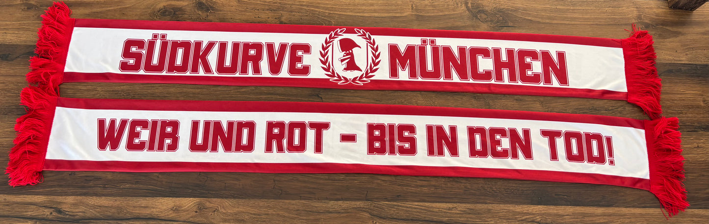 Seidenschal „Weiß & Rot - Bis in den Tod“