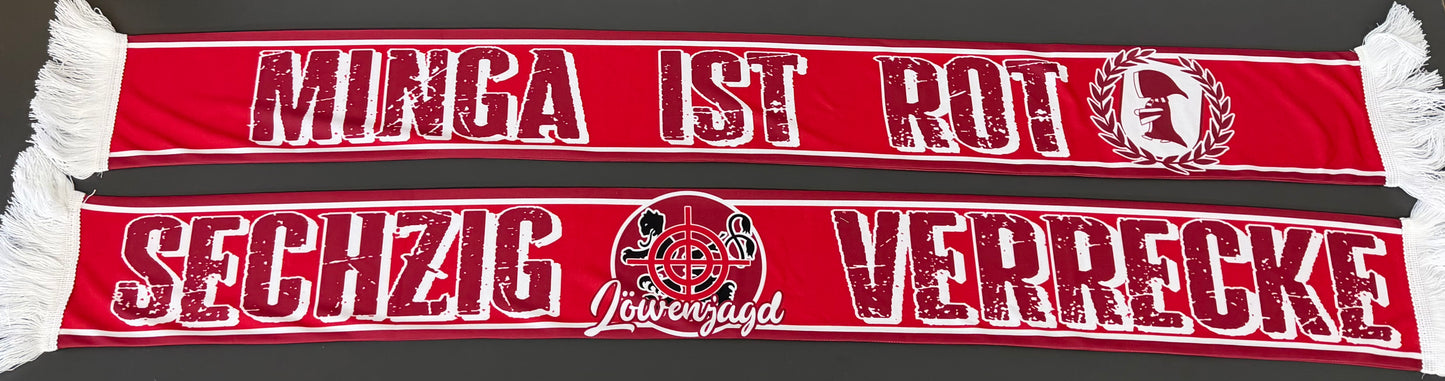 Seidenschal „Minga ist Rot“