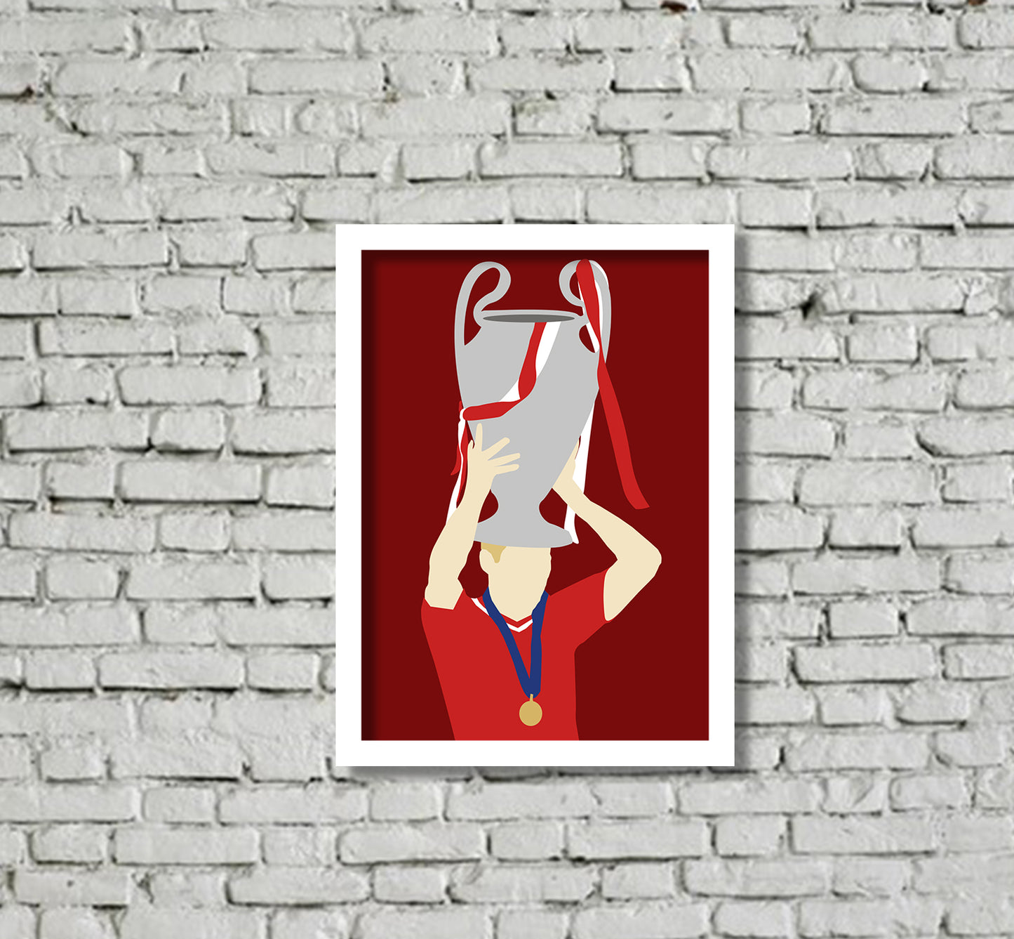 "Fußballgott" - Bild mit Rahmen (10cm x 15cm)