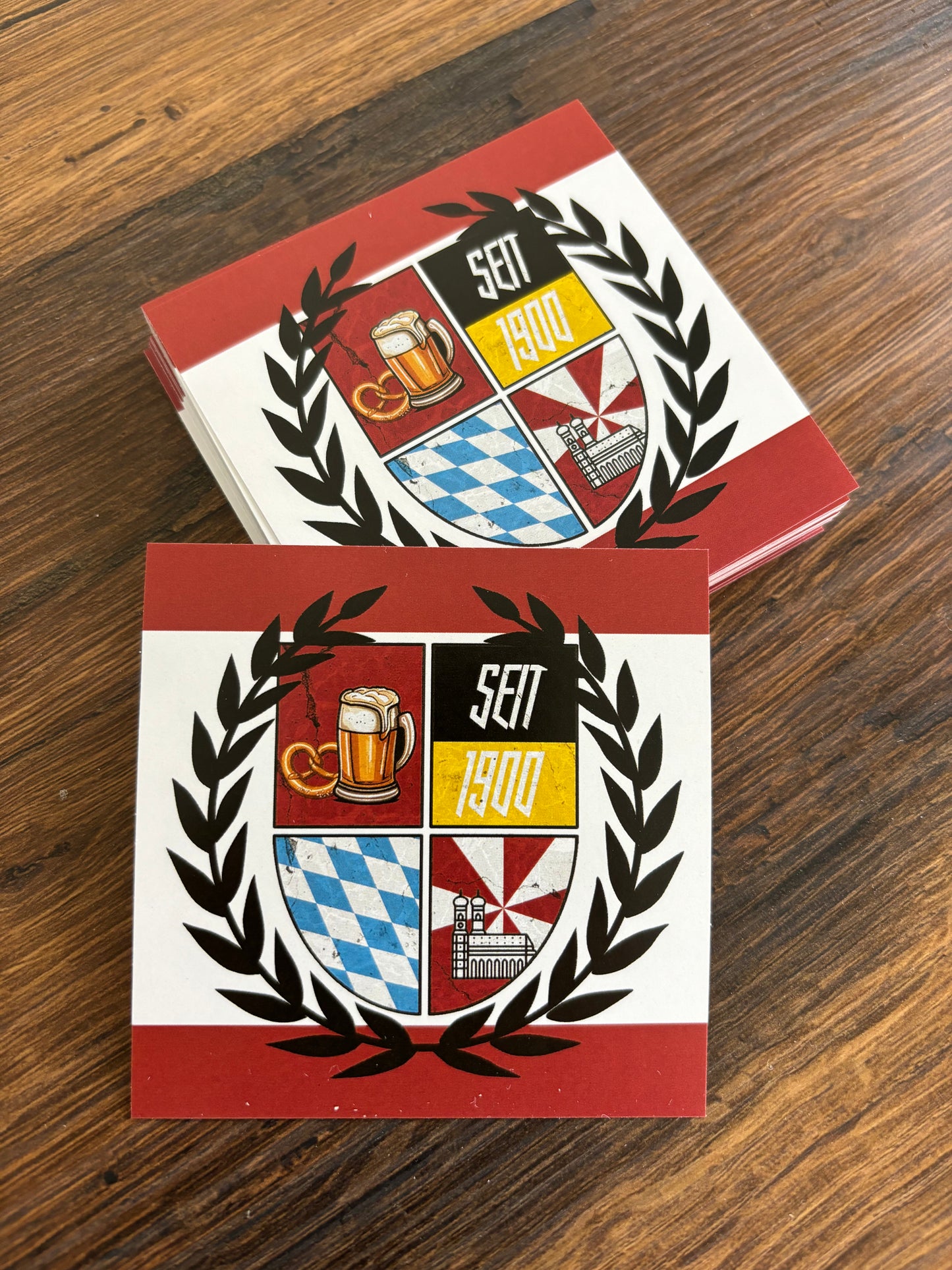 Aufkleber „Wappen Kranz“ (8cm x 8cm)