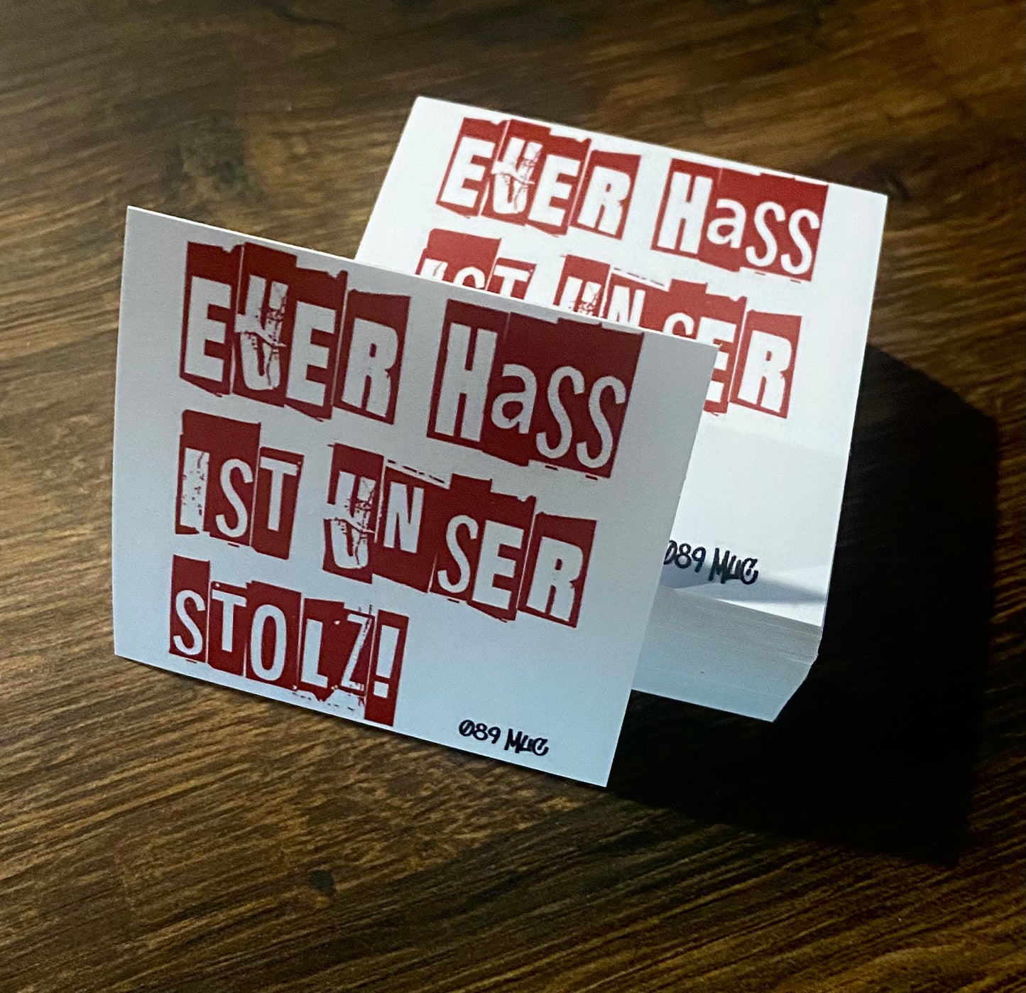 Aufkleber „Euer Hass ist unser Stolz“ (5cm x 5cm)