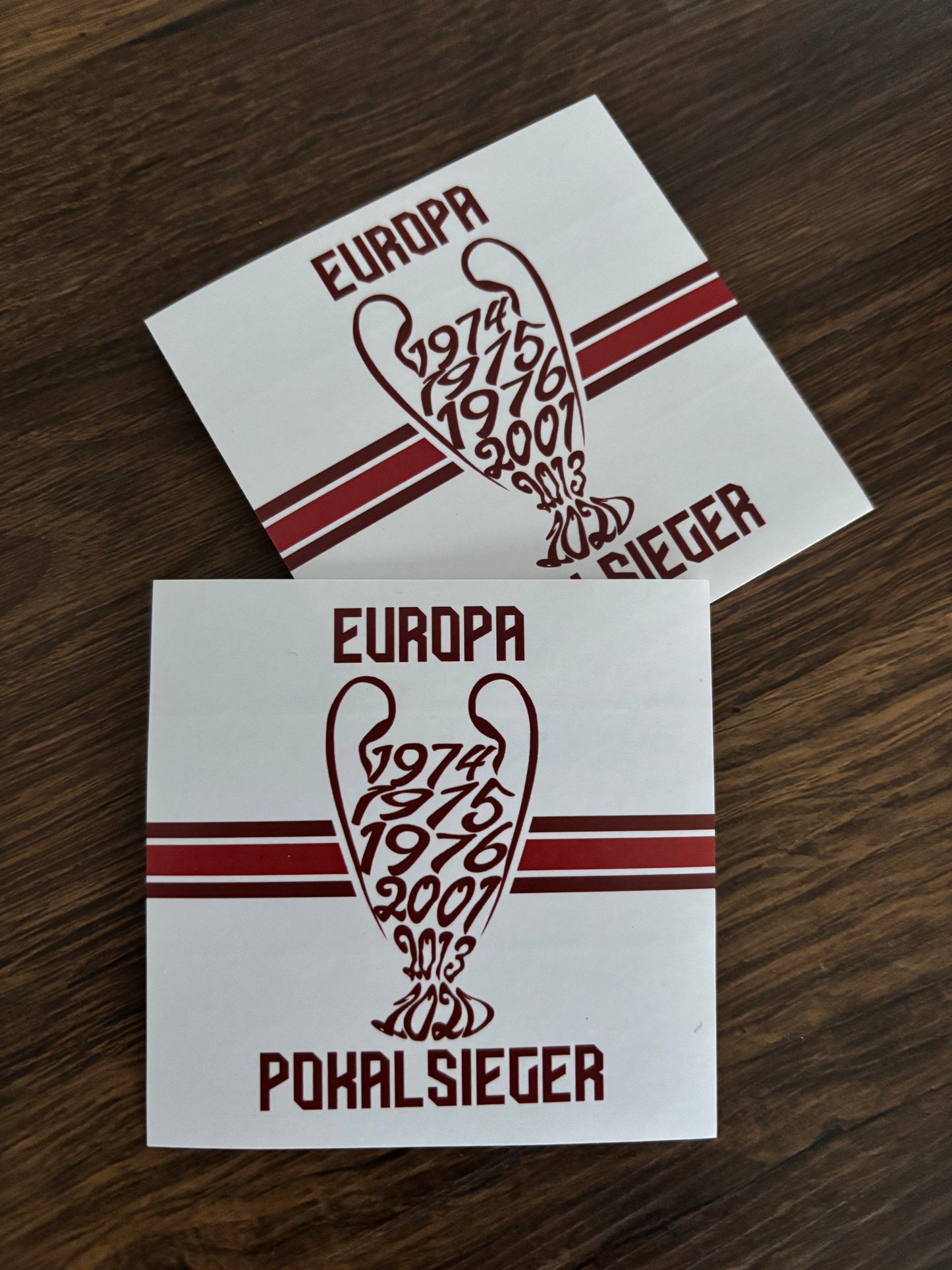 Aufkleber „Europapokalsieger“ (8cm x 8cm)
