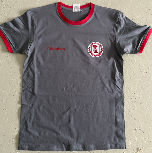 T-Shirt „Retro-Trikot Anthrazit“