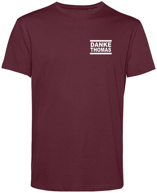 Backprint T-Shirt „Danke Thomas“
