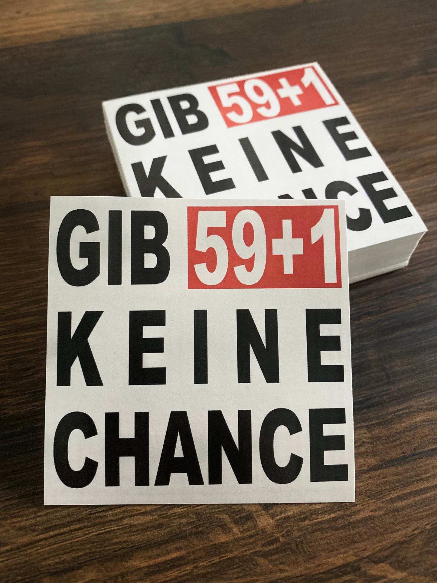 Aufkleber „59+1“ (7cm x 7cm)