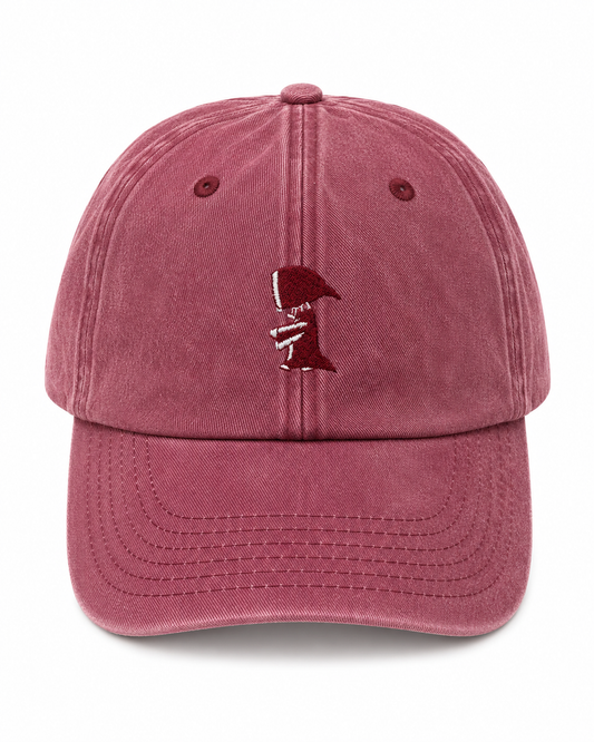 Kappe „Kindl minimalistisch“ Vintage-Weinrot