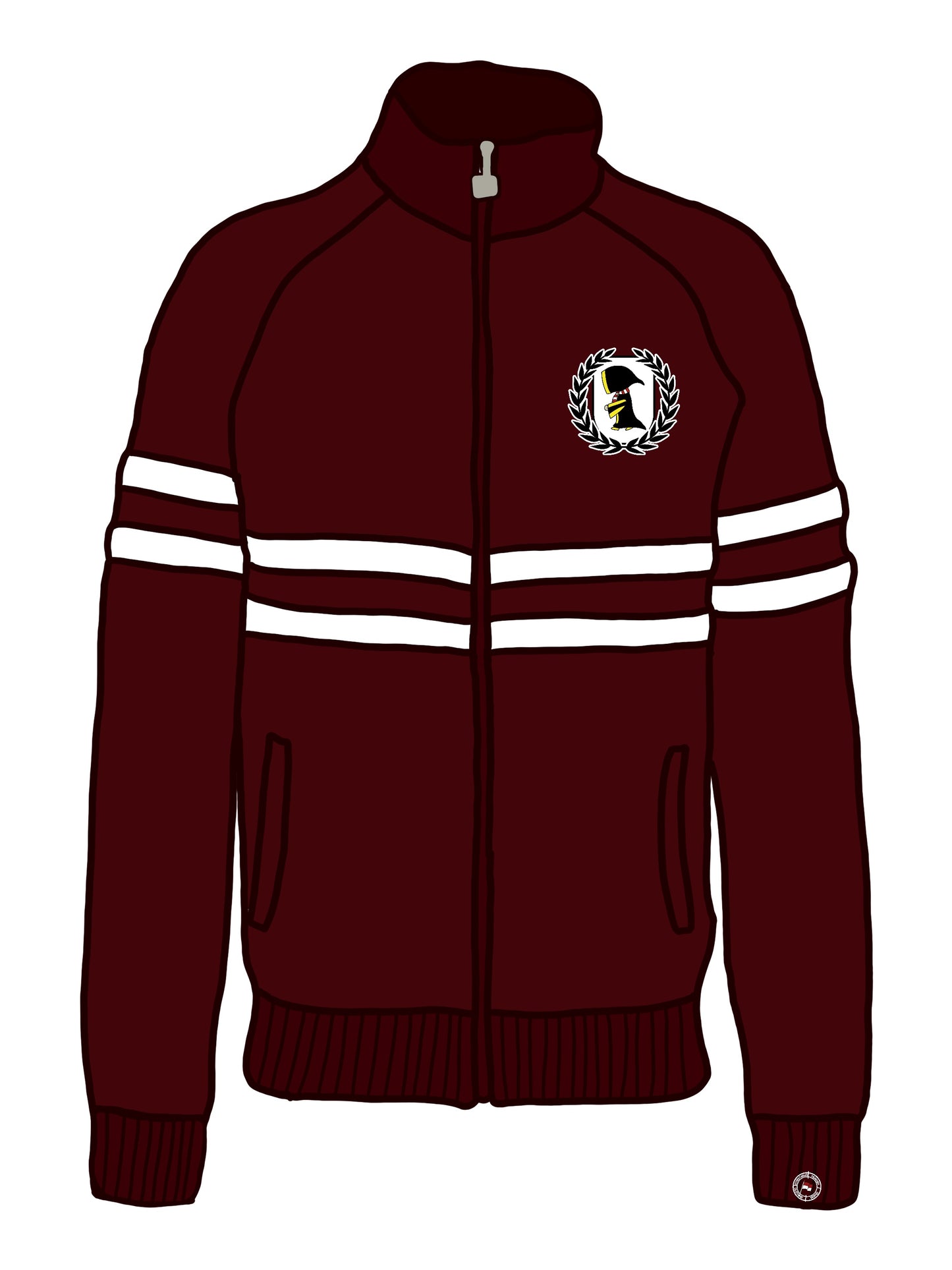 Vorbestellung Trainigsjacke Bordeaux/White